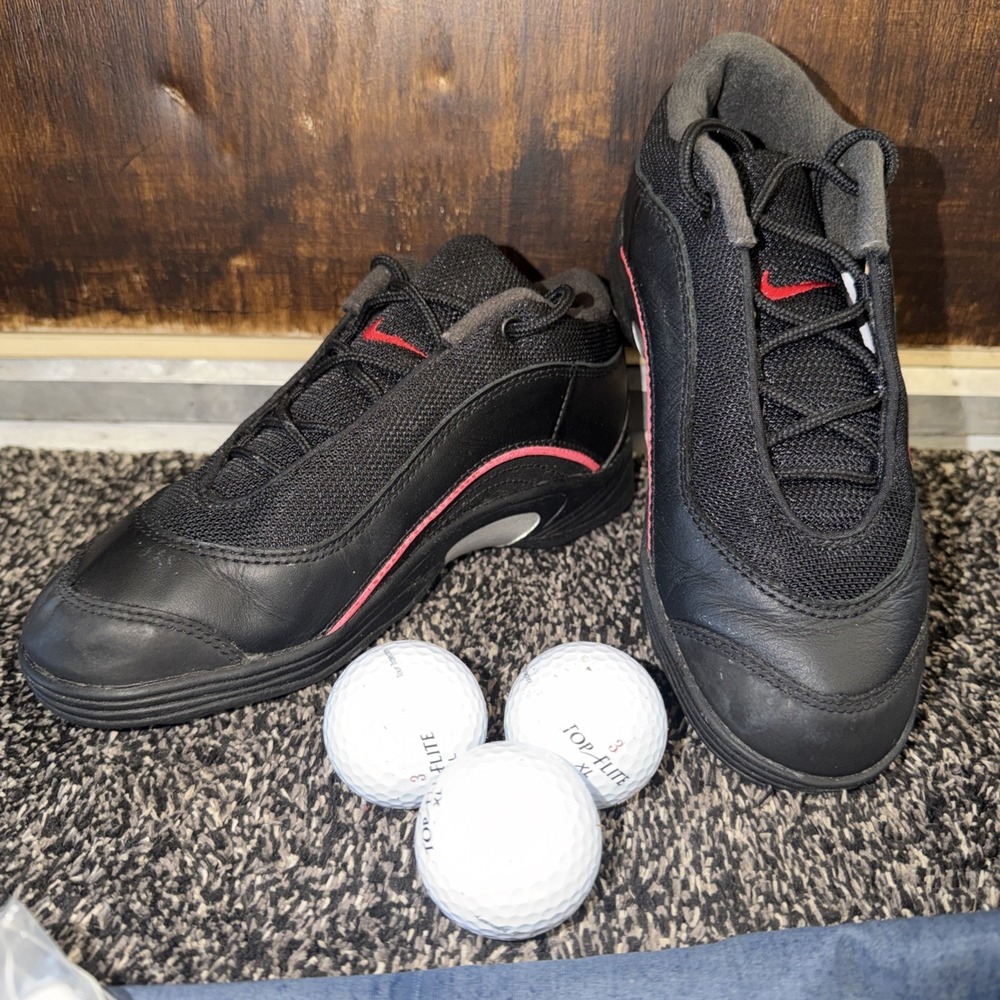Vintage 1990's Nike Air Zoom Golf Shoes for Youth Size 3 Tiger Woods Boys Girls